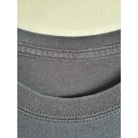 Vintage 90s Nirvana 1992 Smiley T-Shirt Yellow Black 2-sided Grunge Kobain L/XL - Picture 4 of 7